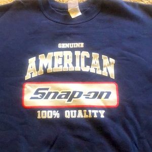 Vintage snap on American heavyweight sweatshirt XL blue 48-50” chest